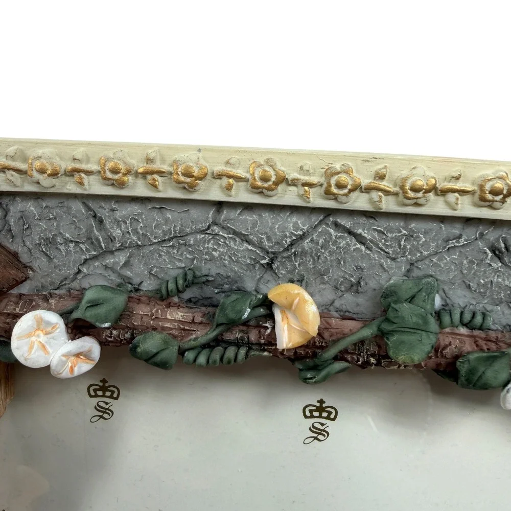 Montefiori Collection Picture Frame 3D Resin Girls Teddy Bear Cottagecore Decor